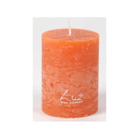 Luz Your Senses Rustic - Cilinderkaars - Orange - Ø7Xh10Cm