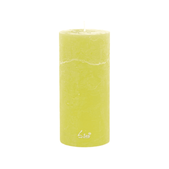 Luz Your Senses Rustic - Cilinderkaars - Lime - Ø7Xh15Cm