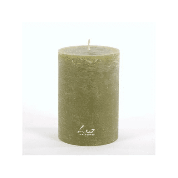 Luz Your Senses Rustic - Cilinderkaars - Schots Groen - Ø9Xh13Cm