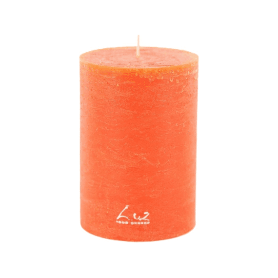 Luz Your Senses Rustic - Cilinderkaars - Oranje - Ø9Xh13Cm