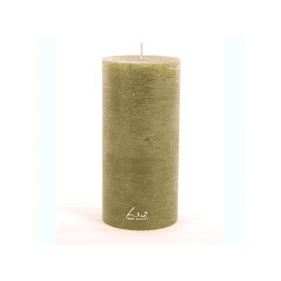 Luz Your Senses Rustic - Cilinderkaars - Schots Groen - Ø9Xh19Cm