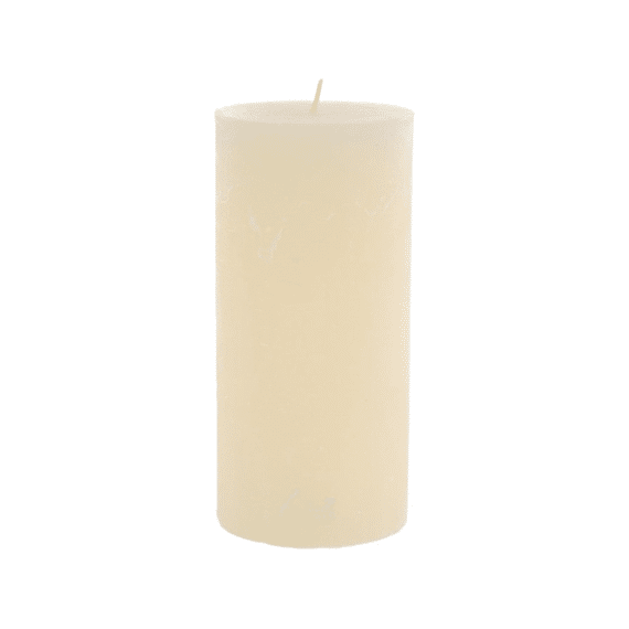 Luz Your Senses Rustic - Cilinderkaars - Aspergewit - Ø9Xh19Cm