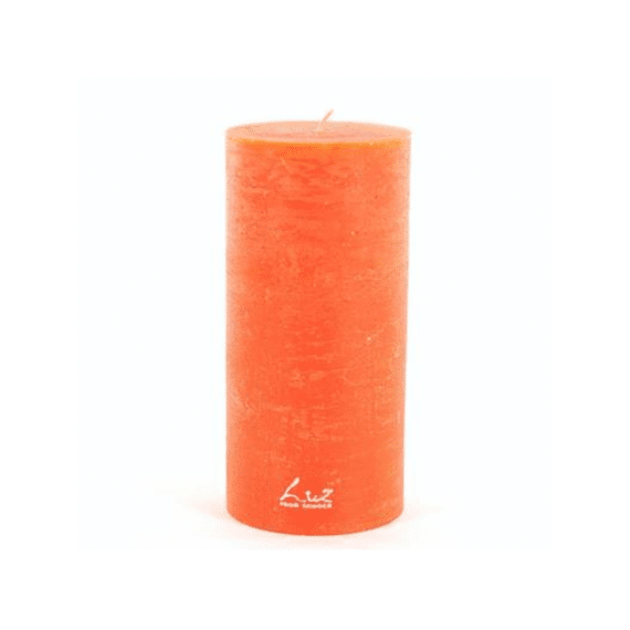 Luz Your Senses Rustic - Cilinderkaars - Oranje - Ø9Xh19Cm