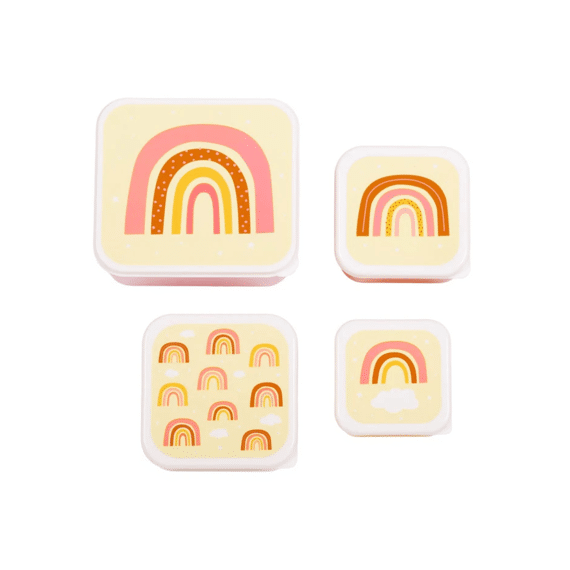 A Little Lovely Company Lunch En Snackbox Set Rainbows