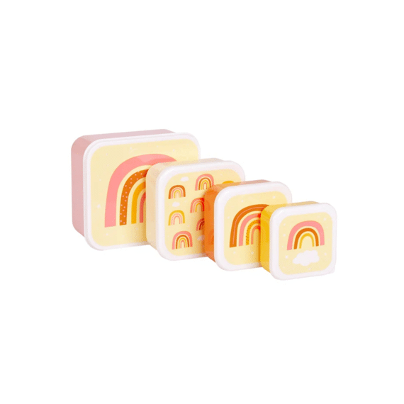 A Little Lovely Company Lunch En Snackbox Set Rainbows
