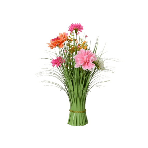 Gras Polyester L16.00-w16.00-h40.00cm Roze/kleur(en)