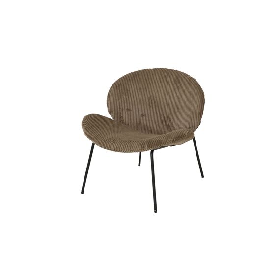 Loungestoel Polyester Indoor L72.00-w67.50-h73.50cm Licht Bruin