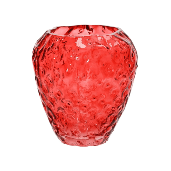 Vaas Glas Dia19.00-h20.00cm Rood
