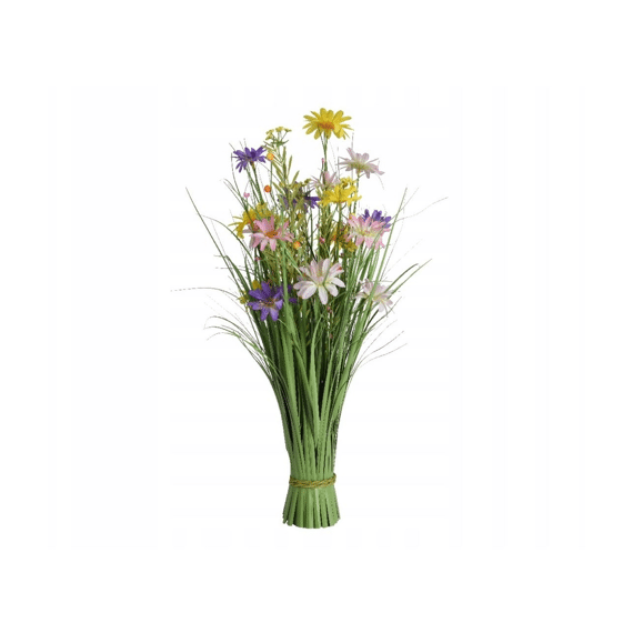 Gras Polyester L16.00-w16.00-h40.00cm Groen/multi