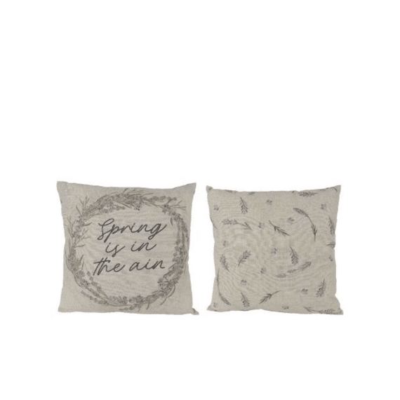 Kussen Polyester L43.00-w43.00-h4.00cm Lila/warm Wit Assortiment Prijs Per Stuk