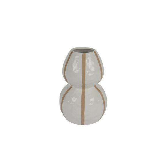Vaas Porselein L18.00-w14.00-h22.50cm Wit/kleur(en)