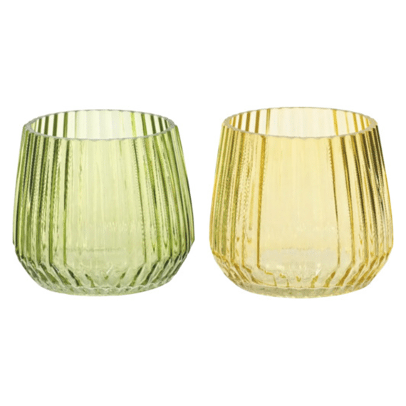 Partylight Glas Dia10.80-h9.20cm Assortiment Prijs Per Stuk
