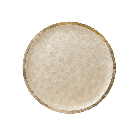 Decobord Mangohout Dia37.50-h2.00cm Creme