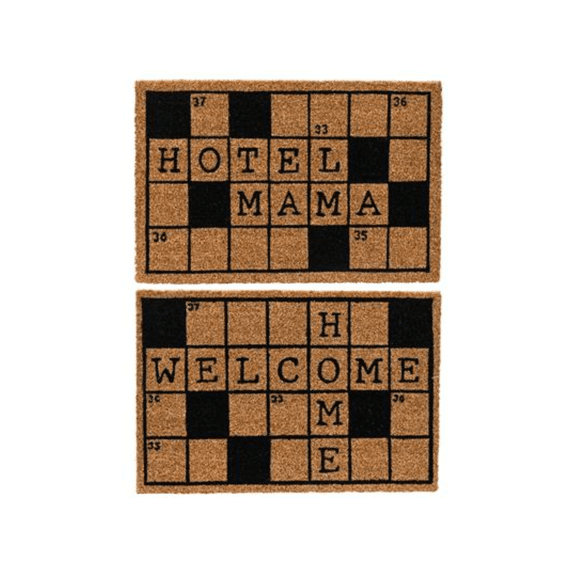 Deurmat Kokosvezel L40.00-w60.00-h1.50cm Naturel Assortiment Prijs Per Stuk