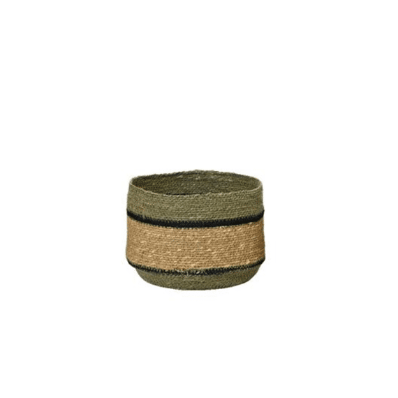 Mand Zeegras L22.00w22.00-h13.00cm Groen