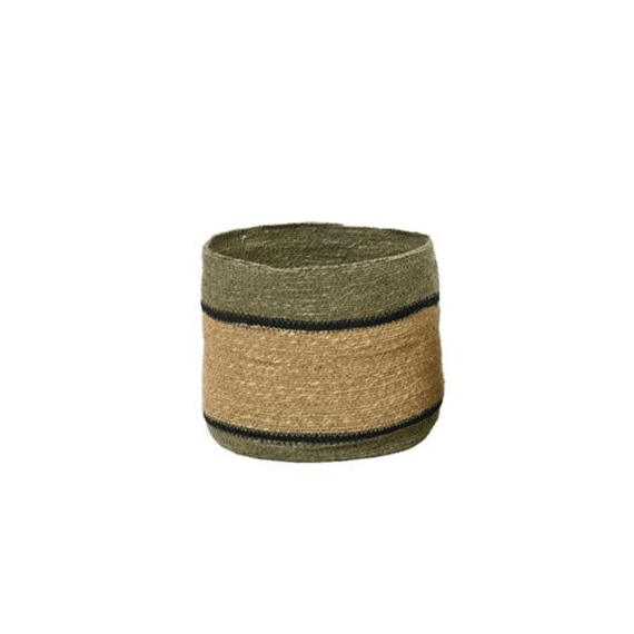 Mand Zeegras L25.00w25.00-h18.00cm Groen