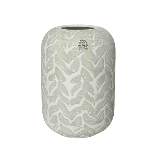 Vaas Aardewerk Dia17.00-h25.00cm Groen/wit
