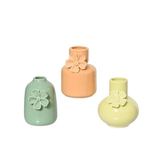 Een-bloemsvaas Porselein Dia8.00-h12.00cm Assortiment Prijs Per Stuk
