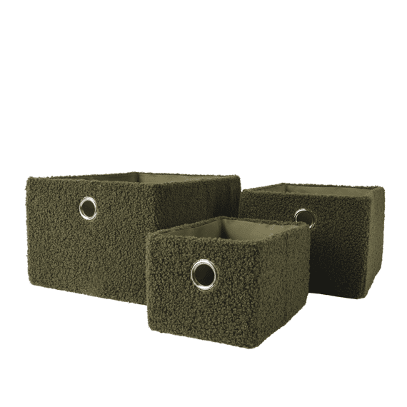 Opbergbox Polyester L25.00-w32.00-h18.00cm Groen
