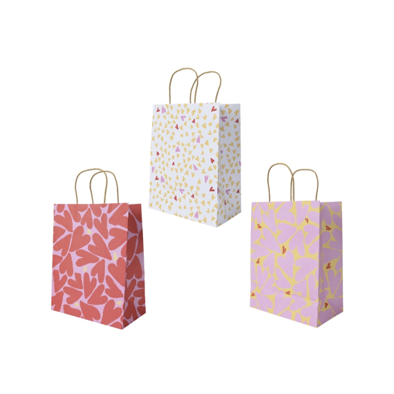 Giftbag Papier Met Handvat L26.00-w13.60-h32.70cm Assortiment Prijs Per Stuk