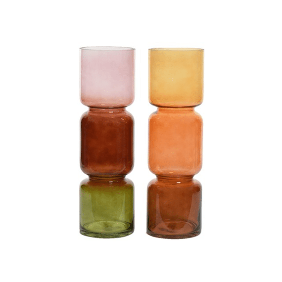 Vaas Glas Dia11.90-h40.00cm Assortiment Prijs Per Stuk
