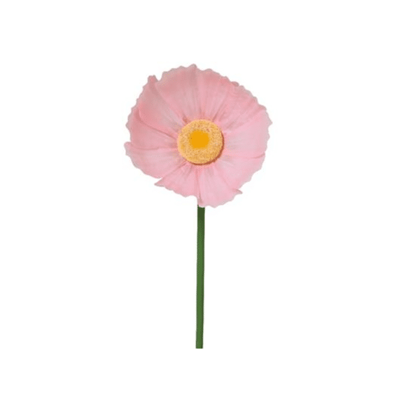 Madeliefje Op Steel Polyester L30.00-w30.00-h92.00cm Zacht Roze