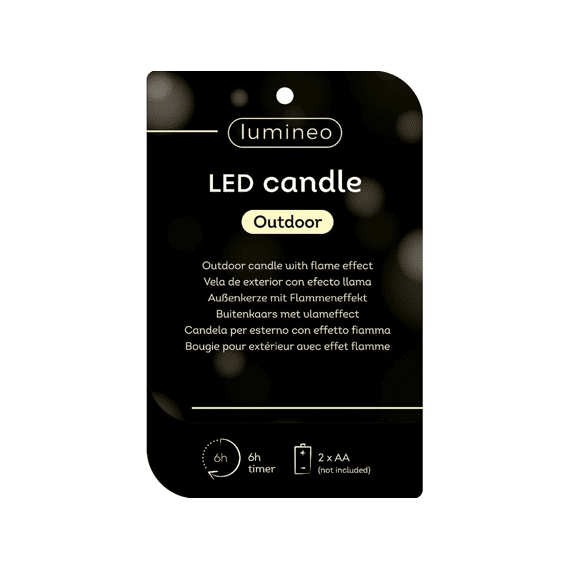 Led Budget Kaars Plastic Steady Buiten Dia7.50-h7.50cm-1l Groen/warm Wit