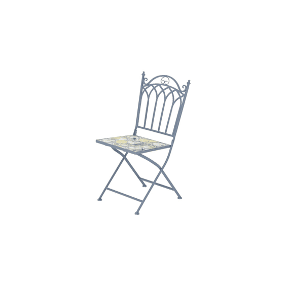 Bistrostoel Sorrento Ijzer Outdoor L38.00-w50.00-h89.00cm Blauw