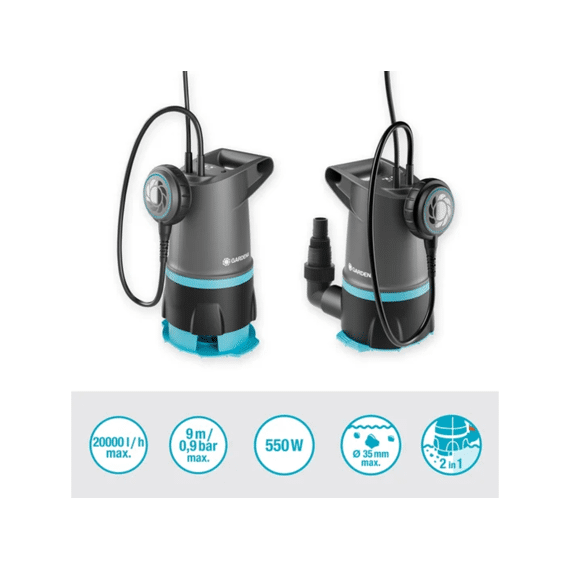 Gardena Schoon/vuilwaterpomp 20000 Basic