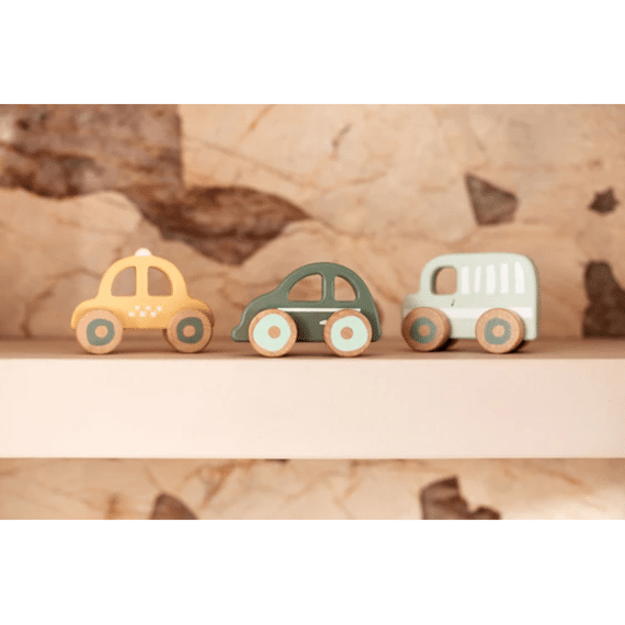Jollein Houten Auto Op Wielen (3Pack)