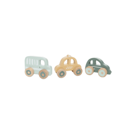 Jollein Houten Auto Op Wielen (3Pack)