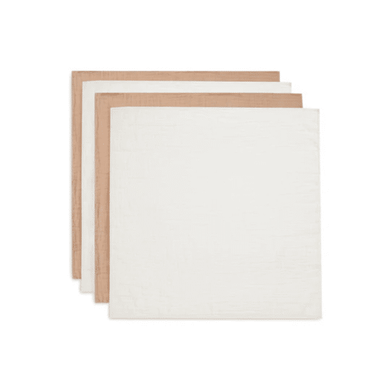 Jollein Hydrofiele Doek Small 70X70Cm Biscuit/Ivory (4Pack)