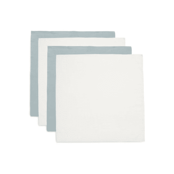 Jollein Hydrofiele Doek Small 70X70Cm Sea Green/Ivory (4Pack)