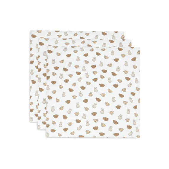 Jollein Hydrofiele Doek Small 70X70Cm Miffy And Friends (3Pack)