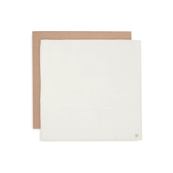 Jollein Hydrofiele Doek Large 115X115Cm Biscuit/Ivory (2Pack)
