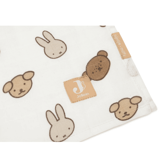 Jollein Hydrofiele Doek Large 115X115Cm Miffy And Friends (2Pack)