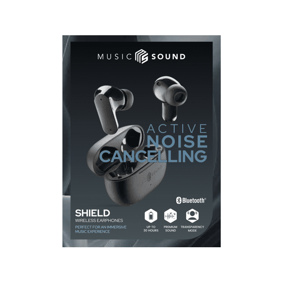 Music Sound Shield In-ear Hoofdtelefoon Zwart