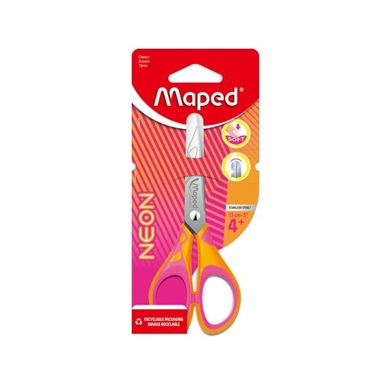 Maped Neon Schaar 13cm Assortiment Kleuren Op Blister