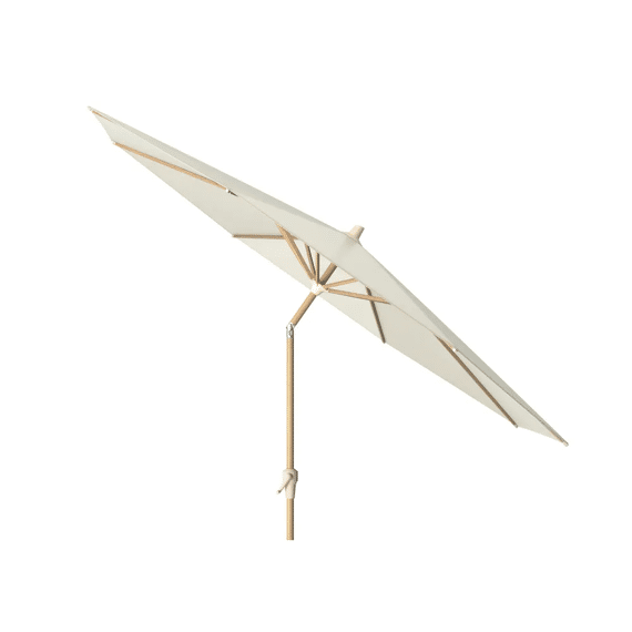 Platinum Riva Parasol Alu 3m Rond Teak/ecru