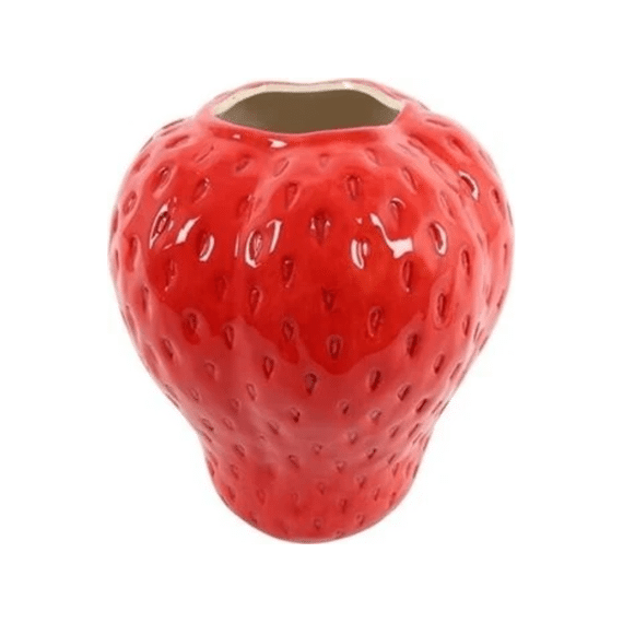 Vaas Aardbei 17cm Rood