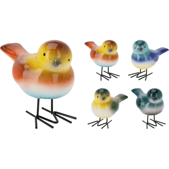 Vogel Porselein 11cm 8ass