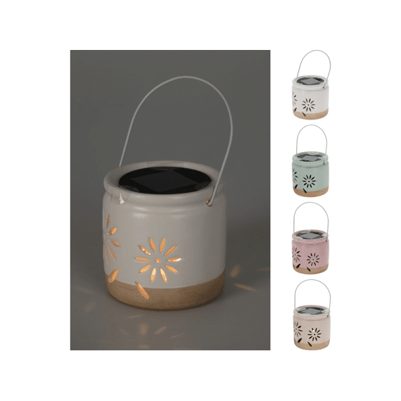 Lantaarn Solar Met Bloem 9cm 3