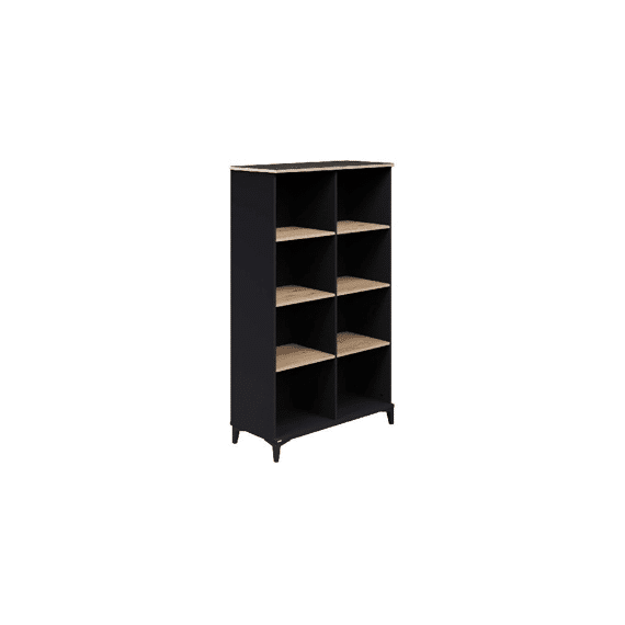 Paidi Tomke Black/oak Boekenkast 8 Open Vakken