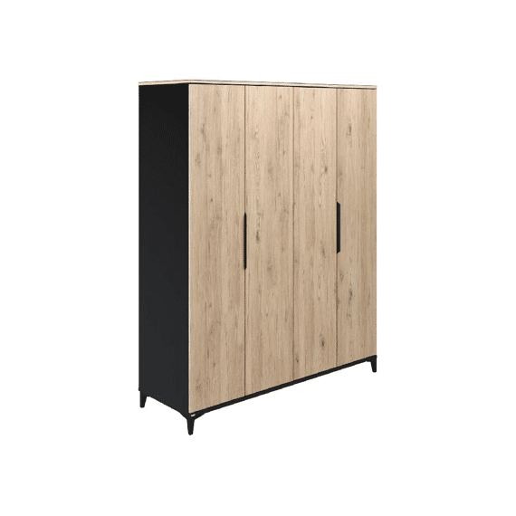 Paidi Tomke Black/oak Kast 4 Deuren