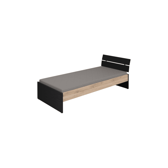 Paidi Tomke Black/oak Bed 90x200 (excl.lattenbodem)