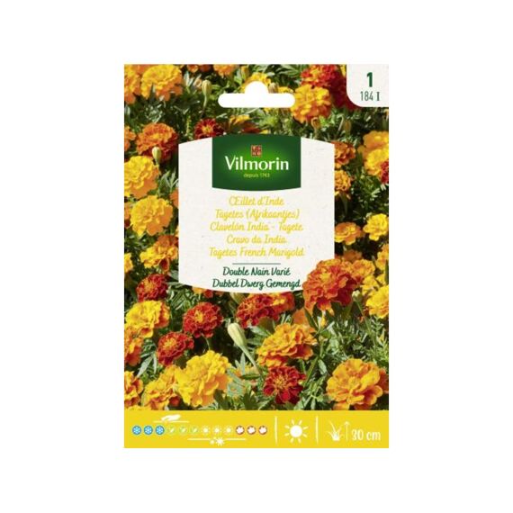 Vilmorin Tagetes (afrikaantjes) Dubbel Dwerg Gemengd