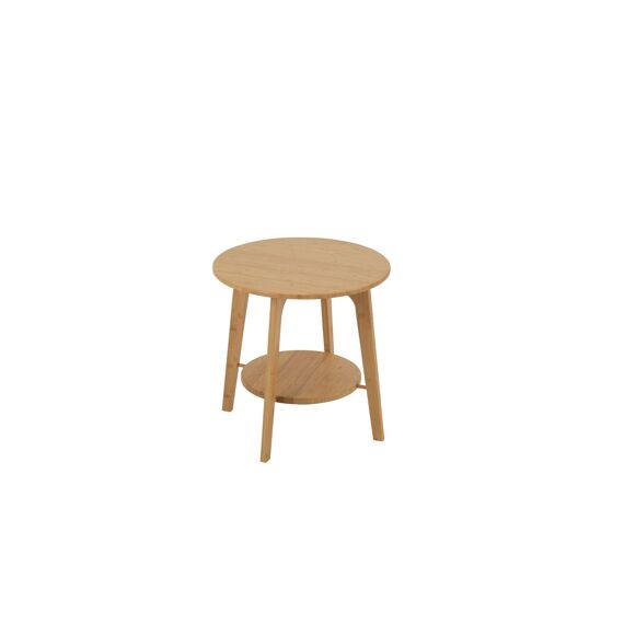 Bijzettafel Rond Bamboe Nat S 50x50x50cm
