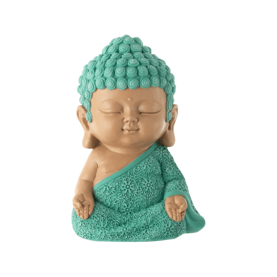 Monnik Zen Resin Azuur 20x16.5x19.5cm