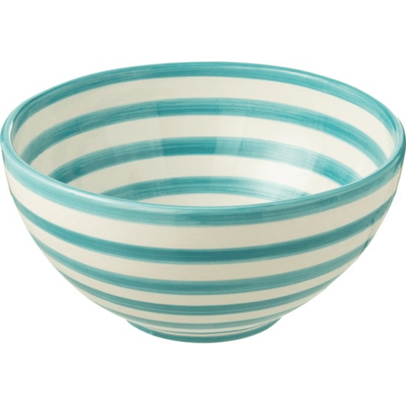 Bowl Grana St Hi Cer Wh/aqua L 28x28x14cm