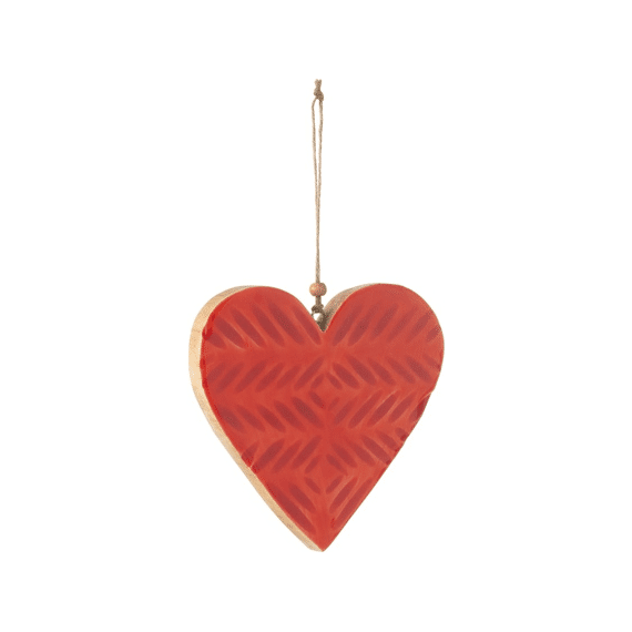 Hanger Hart Ov Mangoh Rood M 15x14x2cm